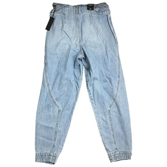 BLANK NYC Jeans WMNS 27 Blue Baggy Oversize Steal The Show Tapered Pleated Retro - Picture 9 of 15